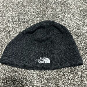 Dark gray the north face beanie. 9.5” wide